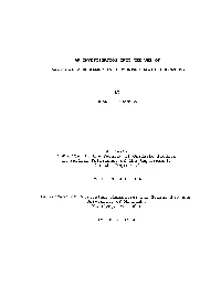 A Thesis Submitted to the Faculty of Graduate Studies in Partial Fulfilment of the Requirements for the Degree Of
