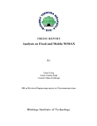 Analysis on Fixed and Mobile Wimax