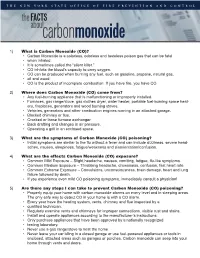 Carbon Monoxide Frequently Asked Questions