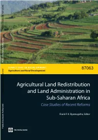 Case Studies in Reforms in Land Administration 8 Notes 13 References 13
