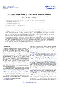 Collisional Activation of Asteroids in Cometary Orbits