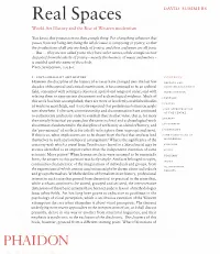 Real Spaces DAVID SUMMERS World Art History and the Rise of Western Modernism