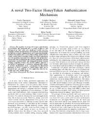 A Novel Two-Factor Honeytoken Authentication Mechanism
