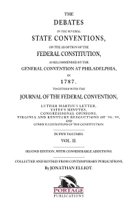 Debates in the Several State Conventions, Vol. 2