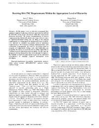 Deriving DO-178C Requirements Within the Appropriate Level of Hierarchy