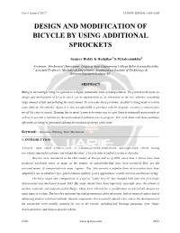 Design and Modification of Bicycle by Using Additional Sprockets