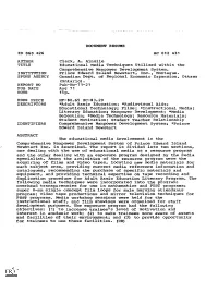 Educational Media Techniques Utilized Within the Comprehensive Manpower Development System