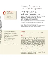 Genomic Approaches to Deconstruct Pluripotency