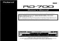Owner's Manual