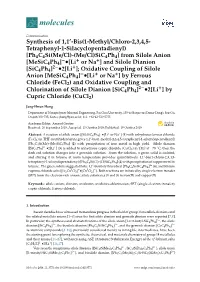 [Ph4c4si(Me/Cl)-(Me/Cl)Sic4ph4] from Silole Anion [Mesic4ph4]