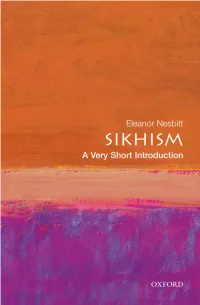 Sikhism-A Very Short Introduction
