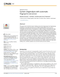 System Steganalysis with Automatic Fingerprint Extraction