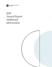 Additional Informations of the Annual Report 2019