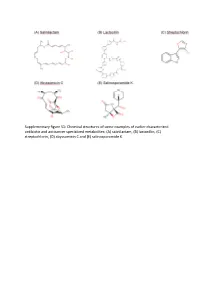 Chemical Structures of Some Examples of Earlier Characterized Antibiotic and Anticancer Specialized