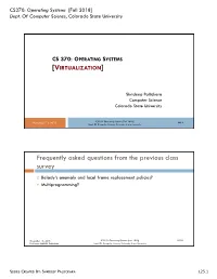 Cs 370: Operating Systems [Virtualization]