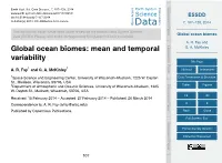 Global Ocean Biomes Data (ESSD)