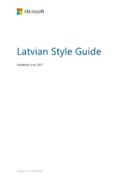 Latvian Style Guide