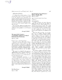 Message to the Congress Transmitting a Report on Critical Infrastructure Protection March 1, 2001 Proclamation 7411—Women's