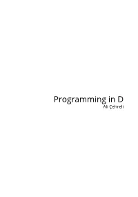 Programming in D Ali Çehreli