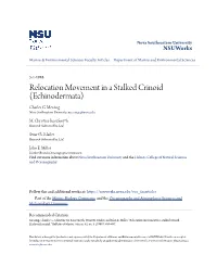 Relocation Movement in a Stalked Crinoid (Echinodermata) Charles G