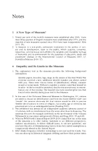 1 a New Type of Museum? 6 Empathy and Its Limits in the Museum