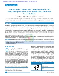 Angiographic Findings After Supplementation with Heracleum Persicum Extract: Results of a Randomized Controlled Trial