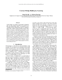 Contract Bridge Bidding by Learning