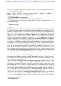 Exploring Epitope and Functional Diversity of Anti-SARS-Cov2 Antibodies Using AI-Based Methods