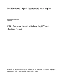 PAK: Peshawar Sustainable Bus Rapid Transit Corridor Project