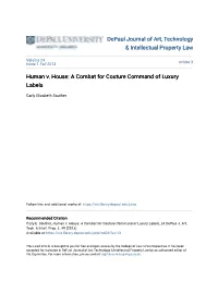 A Combat for Couture Command of Luxury Labels