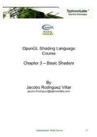 Chapter 3: GLSL Basic Shaders