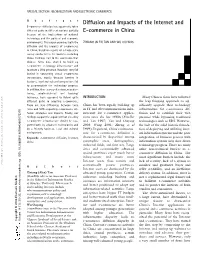 Diffusion and Impacts of the Internet and E