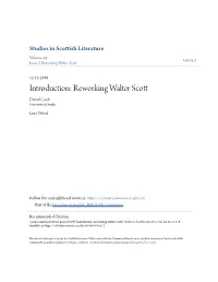 Introduction: Reworking Walter Scott Daniel Cook University of Dundee
