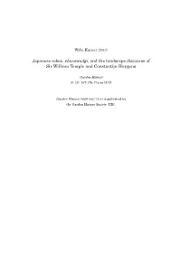 Japanese Robes, Sharawadgi, and the Landscape Discourse of Sir William Temple and Constantijn Huygens