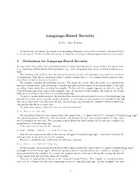 Language-Based Security