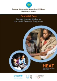 Postnatal Care Blended Learning Module for the Health Extension Programme