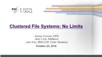 Clustered File Systems: No Limits