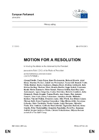 En En Motion for a Resolution