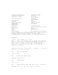 Frederick Daniels Informant"S