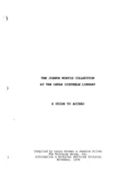 Joseph Wortis Collection at the Oskar Diethelm Library )