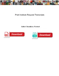 Pratt Institute Request Transcripts