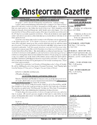 The Anstaorran Gazette