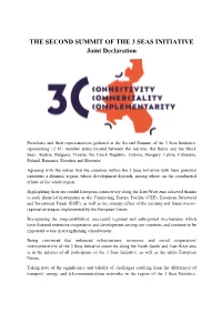THE SECOND SUMMIT of the 3 SEAS INITIATIVE Joint Declaration