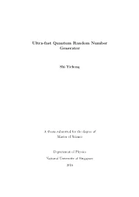 Ultra-Fast Quantum Random Number Generator