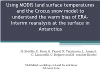 Utilisation Des Températures De Surface MODIS Et Du