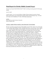 Final Report for Florida Middle Ground Project