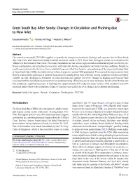 Great South Bay After Sandy: Changes in Circulation and Flushing Due to New Inlet