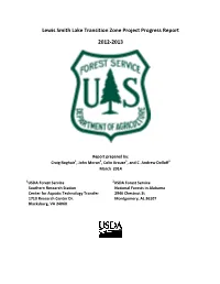 Lewis Smith Lake Transition Zone Project Progress Report