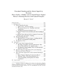 Procedural Standing and the Hawaii Superferry Decision: How a Surfer, a Paddler, and an Orchid Farmer Aligned Hawaii’S Standing Doctrine with Federal Principles