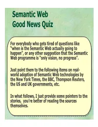 Semantic Web Good News Quiz